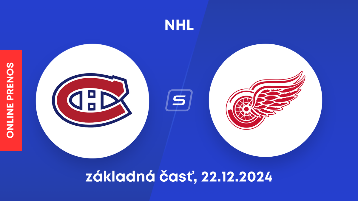 Montreal Canadiens - Detroit Red Wings: ONLINE prenos zo zápasu NHL.