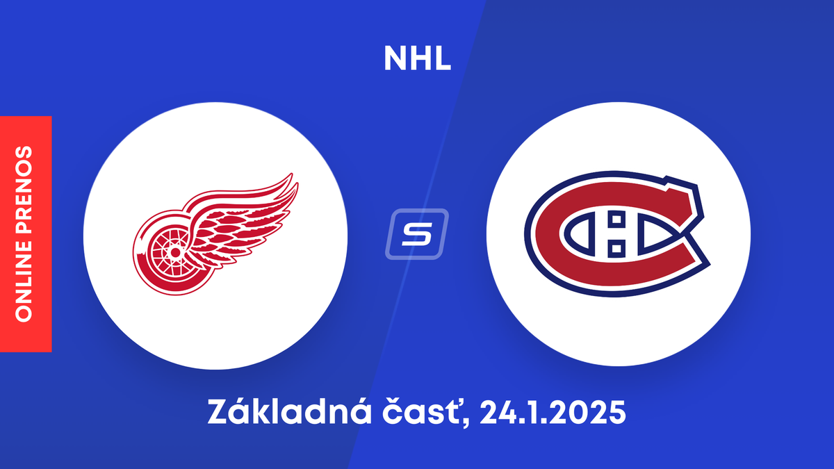 Detroit Red Wings - Montreal Canadiens: ONLINE prenos zo zápasu NHL. Predstaví sa aj Juraj Slafkovský.