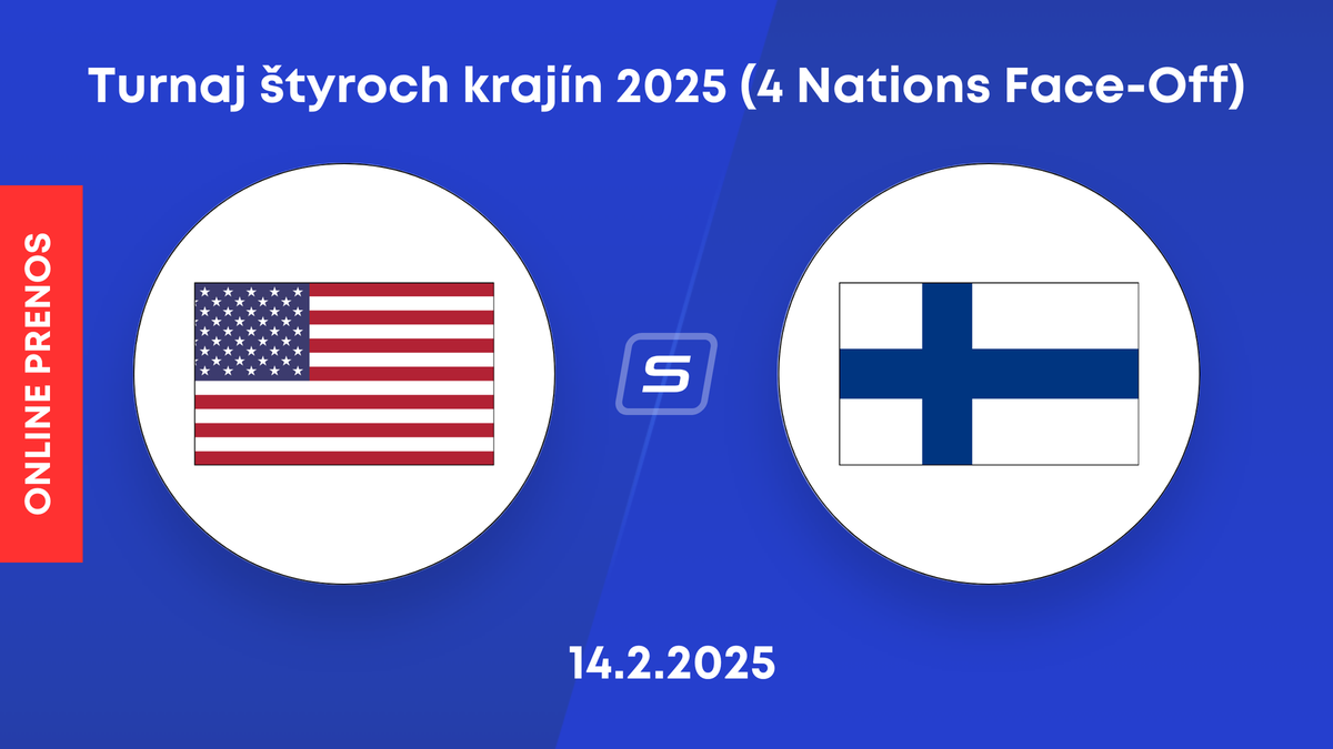 USA vs Fínsko: ONLINE prenos zo zápasu Turnaja štyroch krajín 2025 (4 Nations Face-Off)