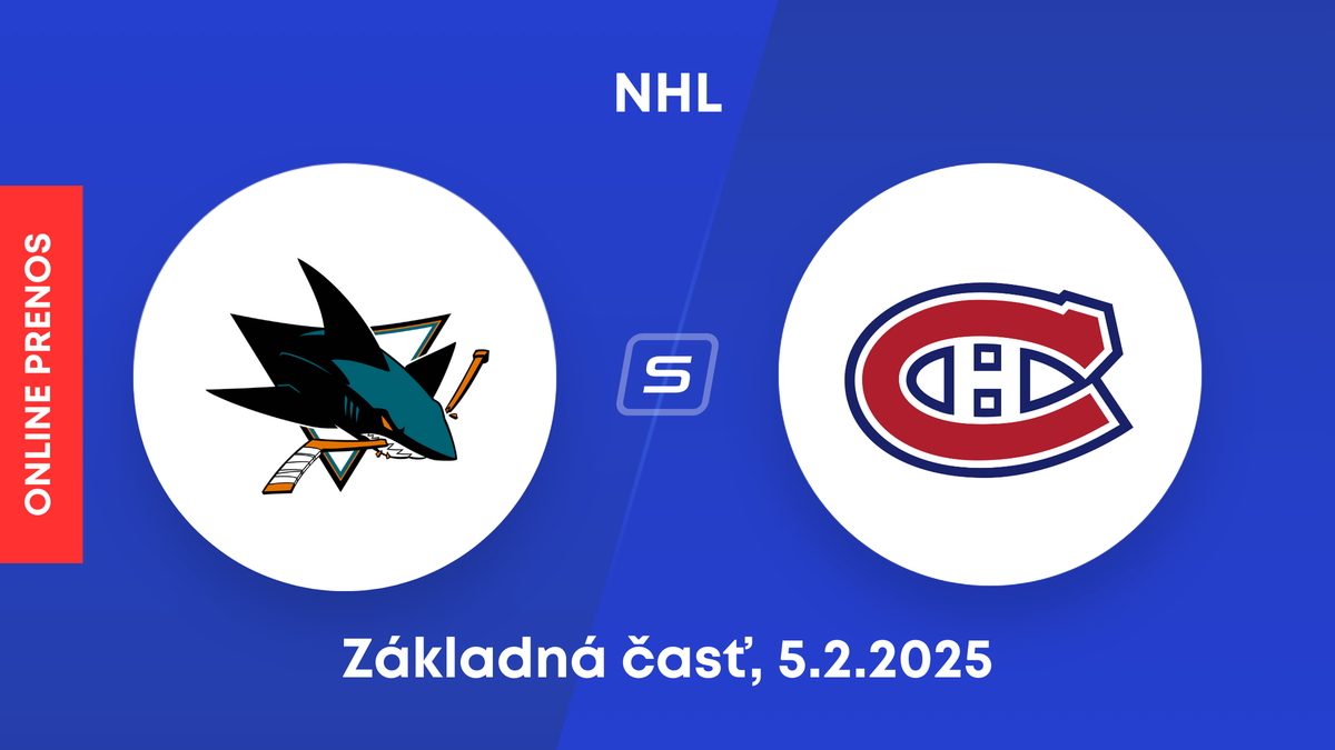 San Jose Sharks - Montreal Canadiens: ONLINE prenos zo zápasu NHL.