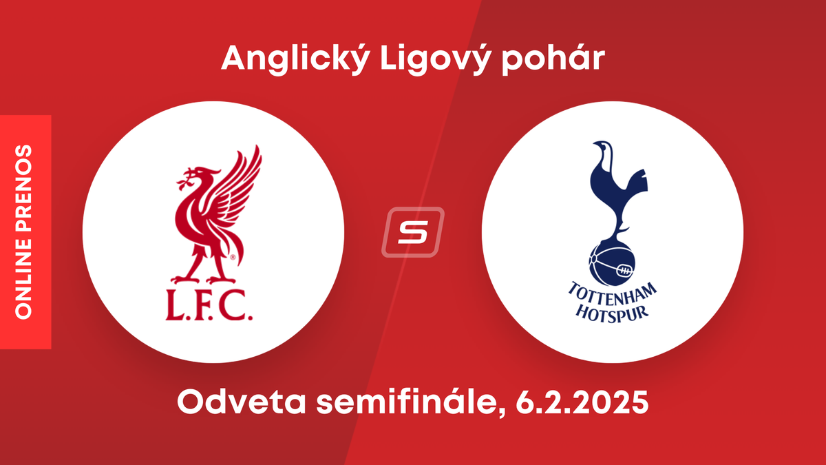 Liverpool FC - Tottenham Hotspur: ONLINE prenos zo zápasu odvety semifinále anglického Ligového pohára.