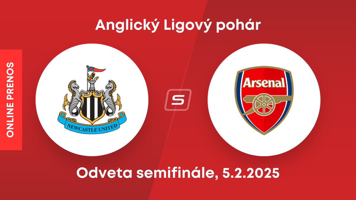 Newcastle United - Arsenal FC: ONLINE prenos zo zápasu odvety semifinále anglického Ligového pohára.