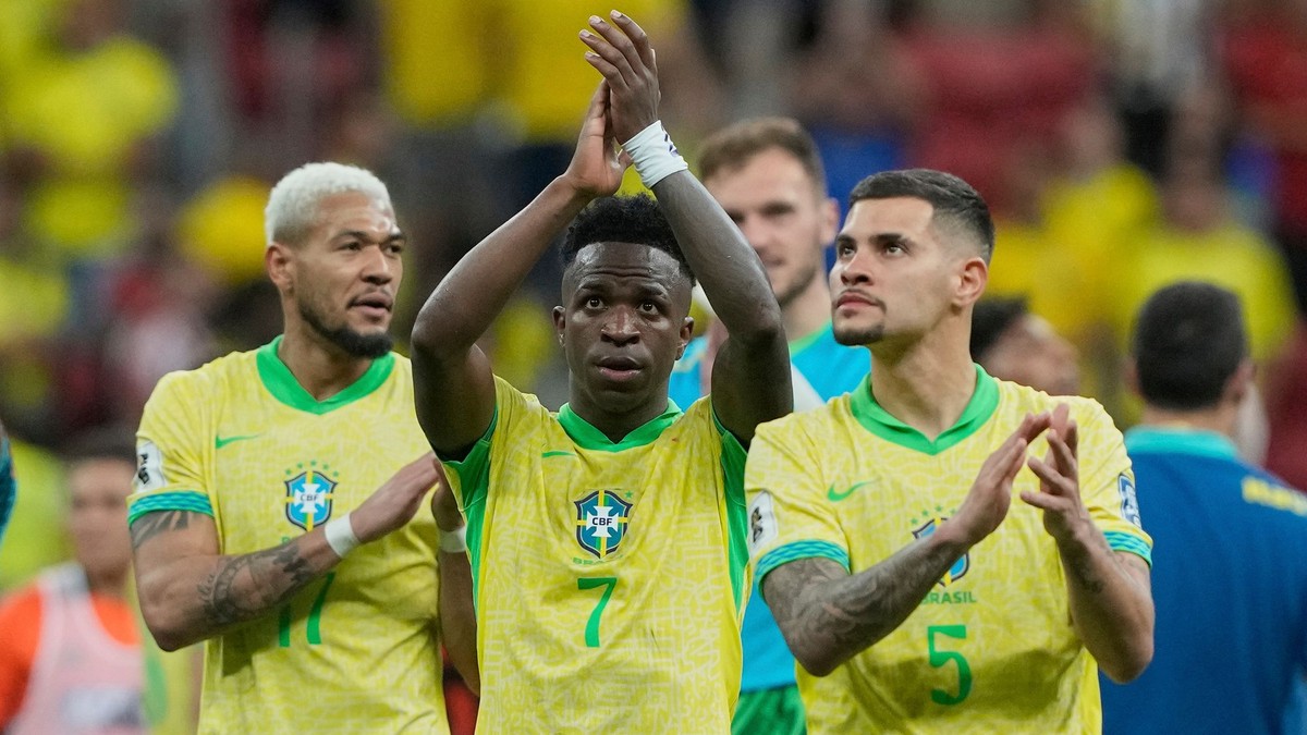 Futbalista Brazílie počas kvalifikácie na MS 2026.