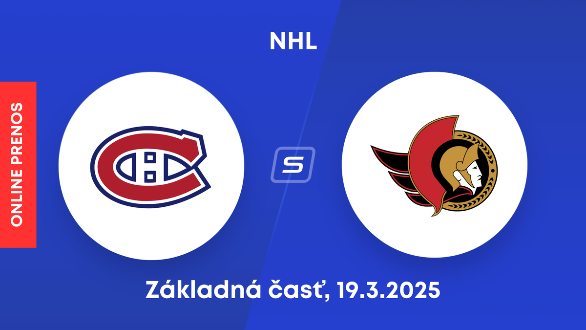 Montreal Canadiens - Ottawa Senators: ONLINE prenos zo zápasu základnej časti NHL.