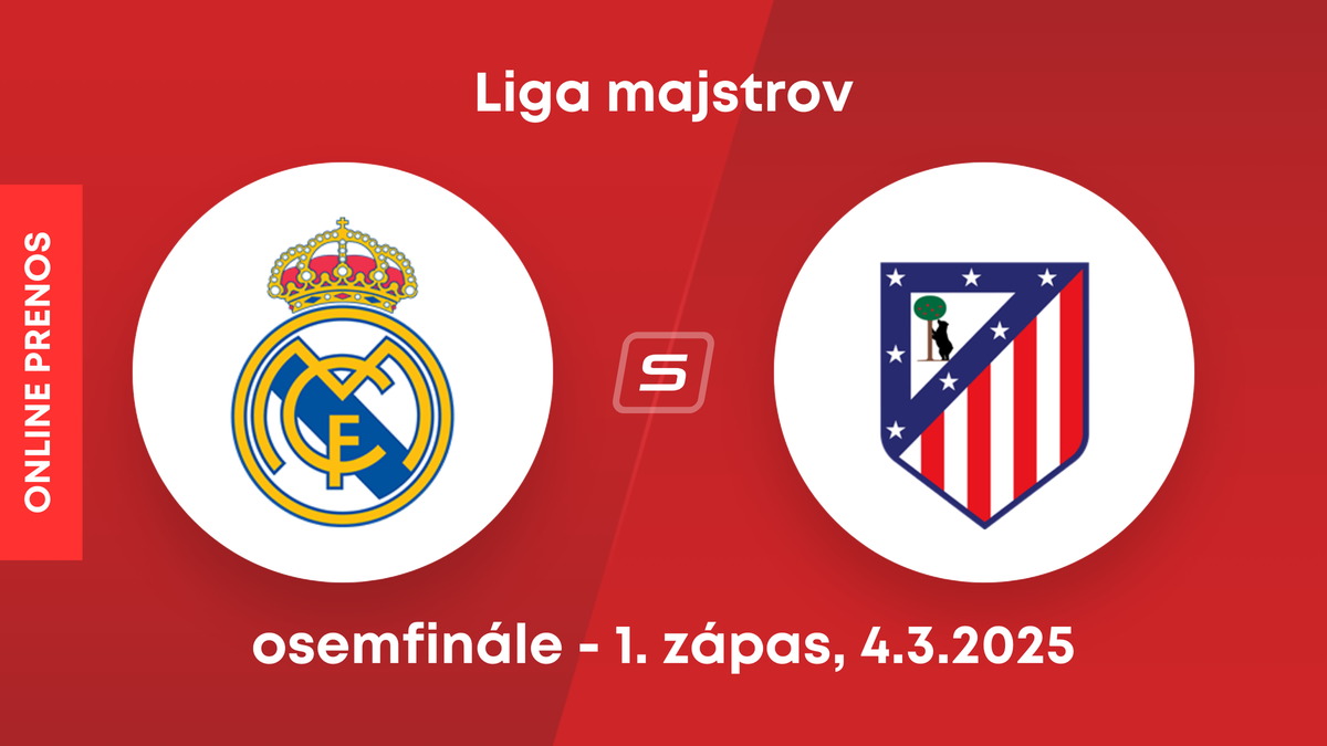 Real Madrid - Atlético Madrid: ONLINE prenos zo zápasu osemfinále Ligy majstrov. 