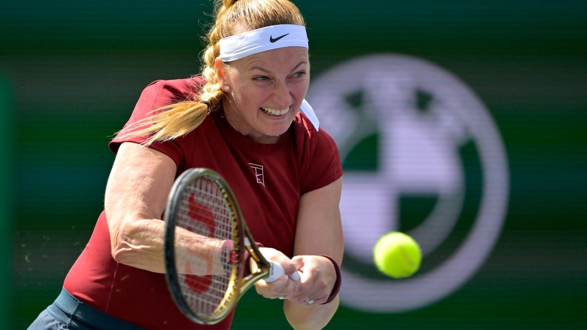 Petra Kvitová na turnaji Indian Wells 2025.