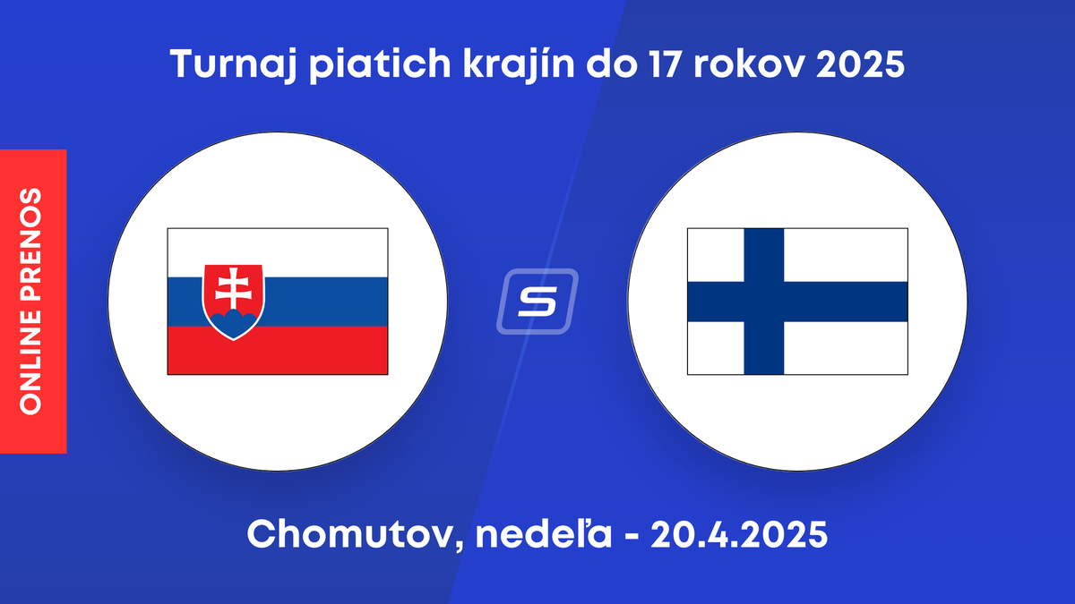 Slovensko U17 - Fínsko U17: ONLINE prenos zo zápasu na hokejovom Turnaji piatich krajín v českom meste Chomutov.
