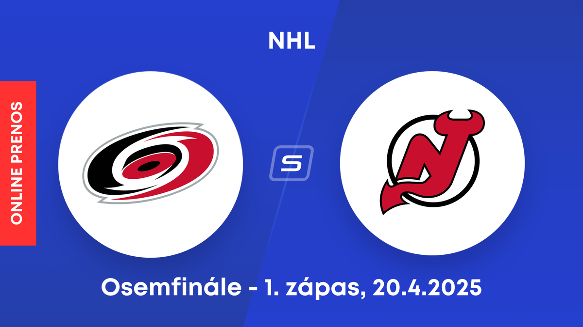 Carolina Hurricanes - New Jersey Devils: ONLINE prenos z 1. zápasu osemfinále play-off NHL. 