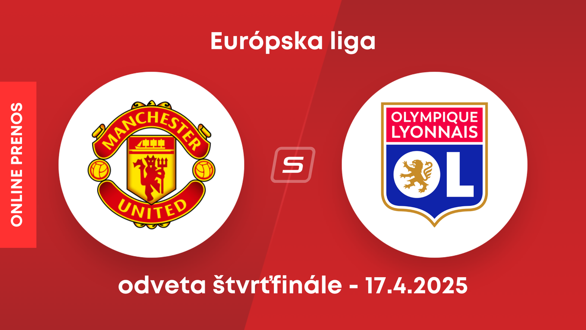 Manchester United - Olympique Lyon: ONLINE prenos z odvetného zápasu štvrťfinále Európskej ligy.