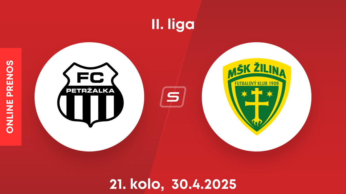 FC Petržalka - MŠK Žilina B: ONLINE prenos z dohrávky zápasu 21. kola II. ligy.