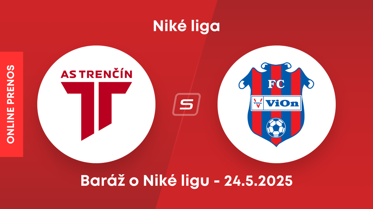 AS Trenčín - FC ViOn Zlaté Moravce: ONLINE prenos z odvety zápasu baráže o Niké ligu.