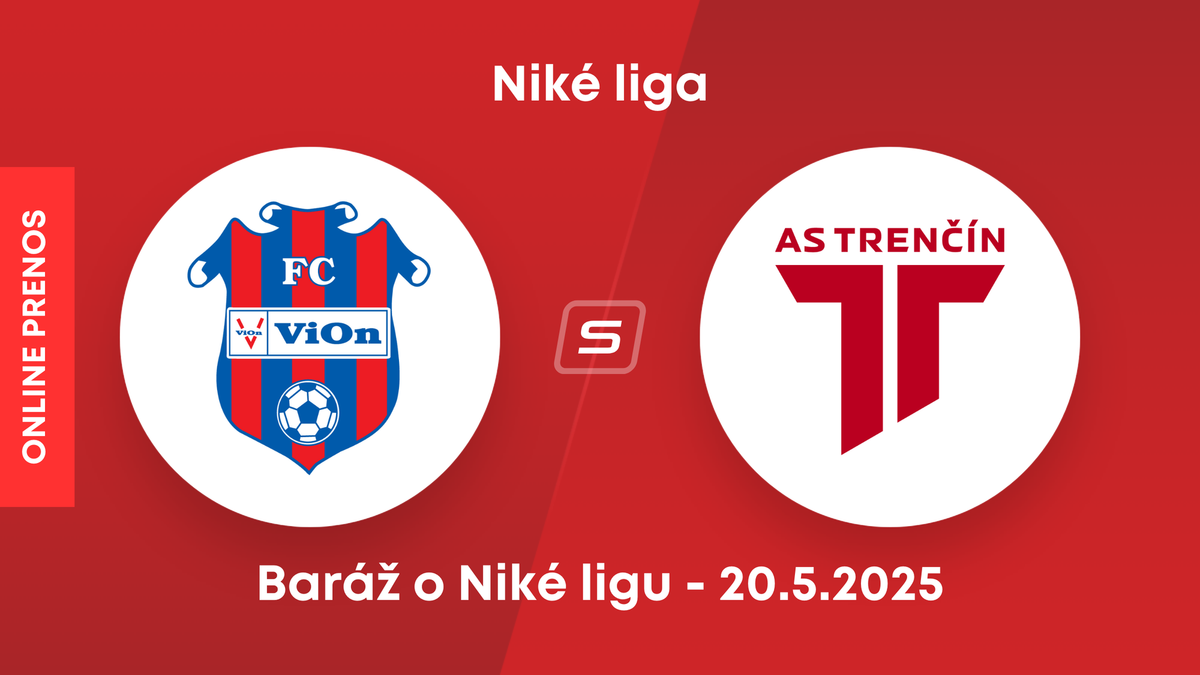 FC ViOn Zlaté Moravce - AS Trenčín: ONLINE prenos z 1. zápasu baráže o Niké ligu.