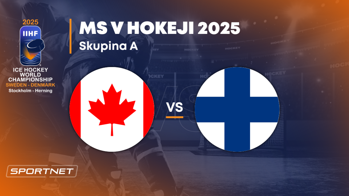 Kanada - Fínsko: ONLINE prenos zo zápasu na MS v hokeji 2025 vo Švédsku a Dánsku.