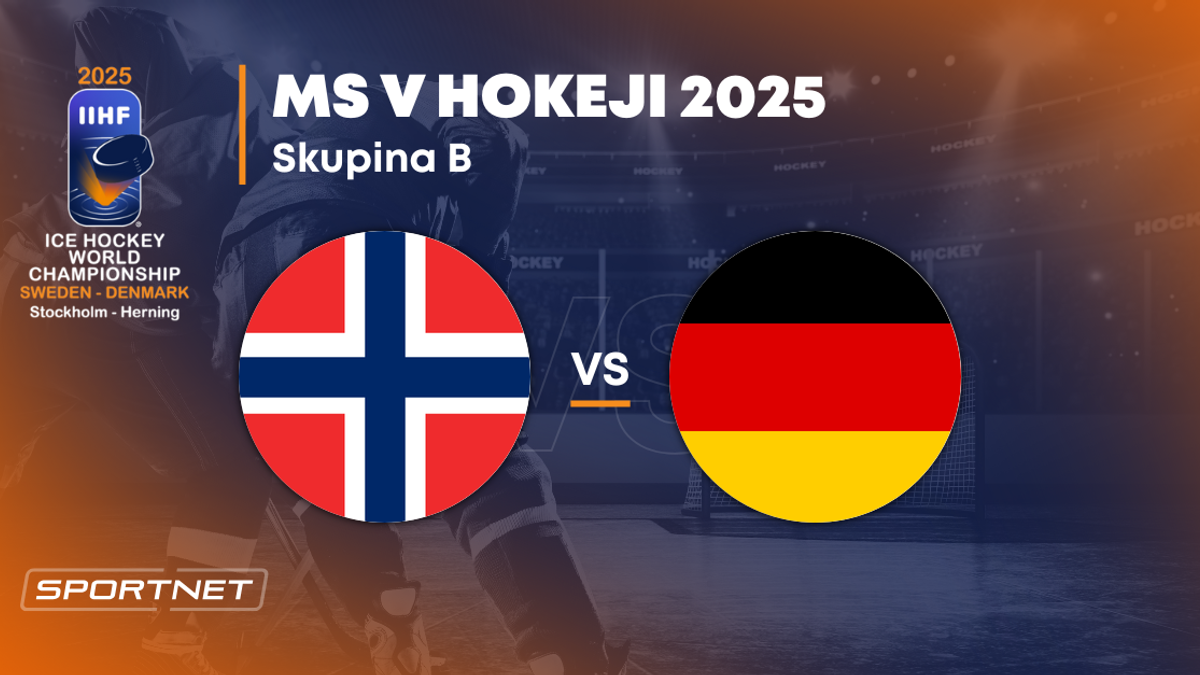 Nórsko - Nemecko: ONLINE prenos zo zápasu na MS v hokeji 2025 vo Švédsku a Dánsku.