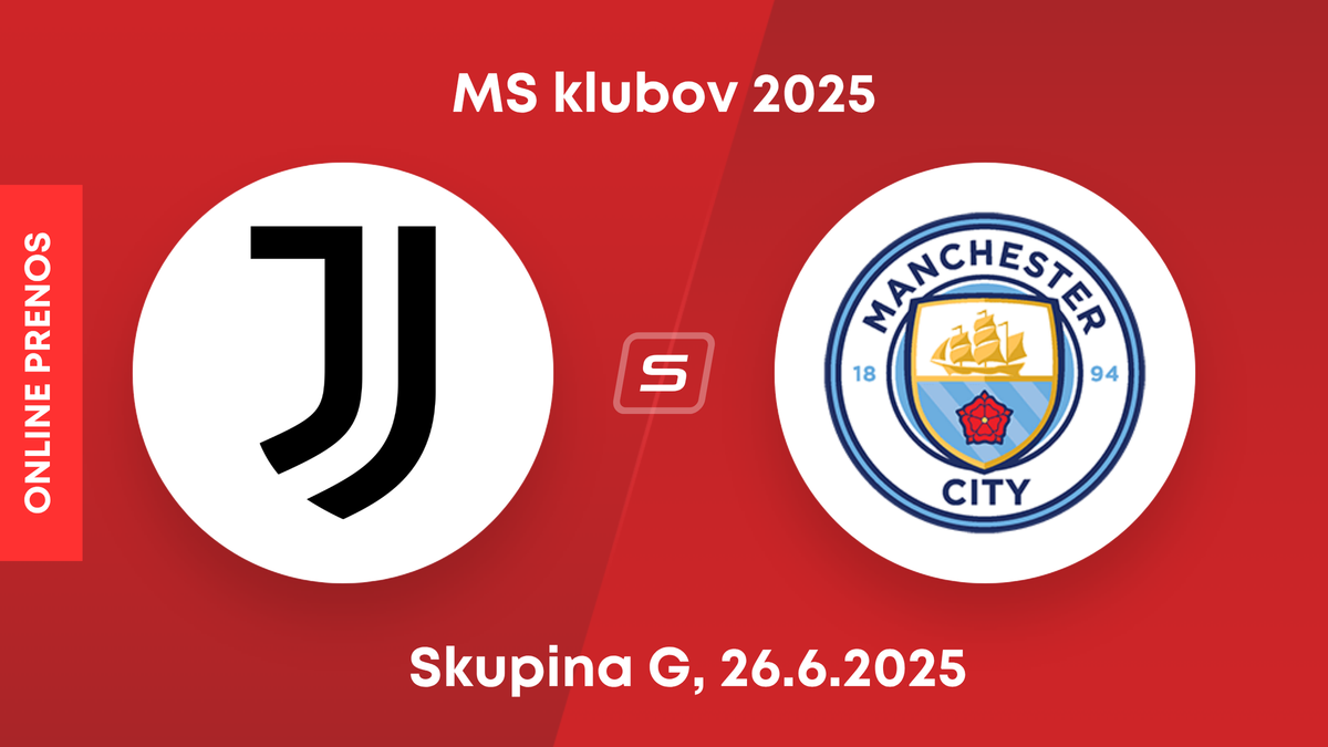 Juventus Turín - Manchester City: ONLINE prenos zo zápasu skupiny G na MS klubov 2025.