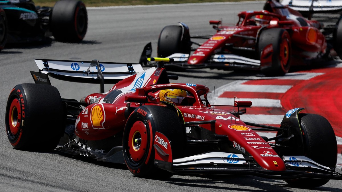 Lewis Hamilton na Ferrari počas Veľkej ceny Španielska v Barcelone. 