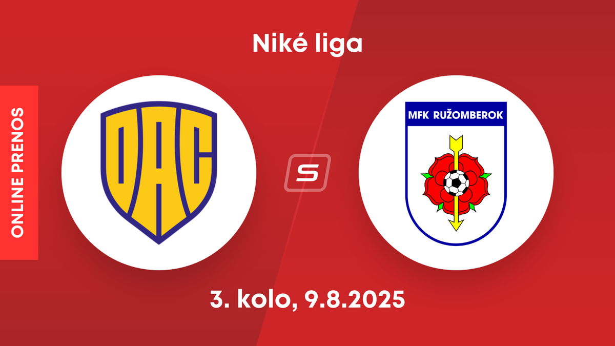 FC DAC Dunajská Streda - MFK Ružomberok: ONLINE prenos zo zápasu 3. kola Niké ligy.
