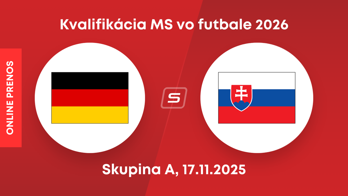 Nemecko - Slovensko: ONLINE prenos zo zápasu kvalifikácie MS 2026