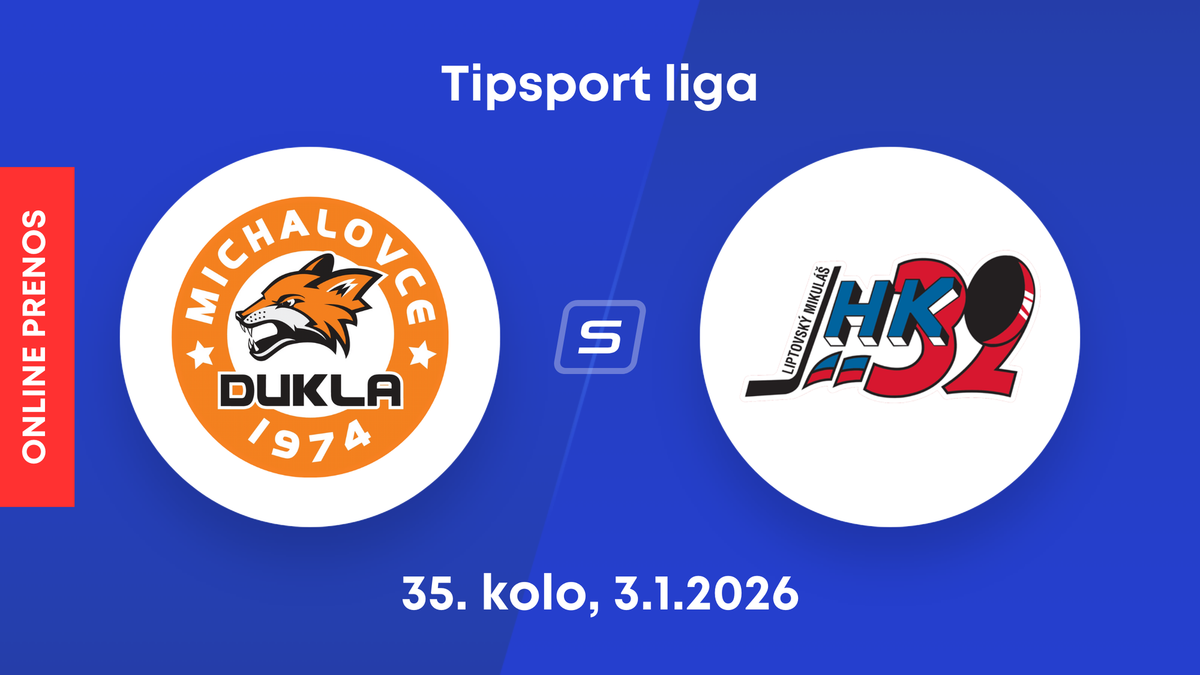 HK Dukla Michalovce - Hk 32 Liptovský Mikuláš: ONLINE prenos zo zápasu 35. kola Tipsport ligy.