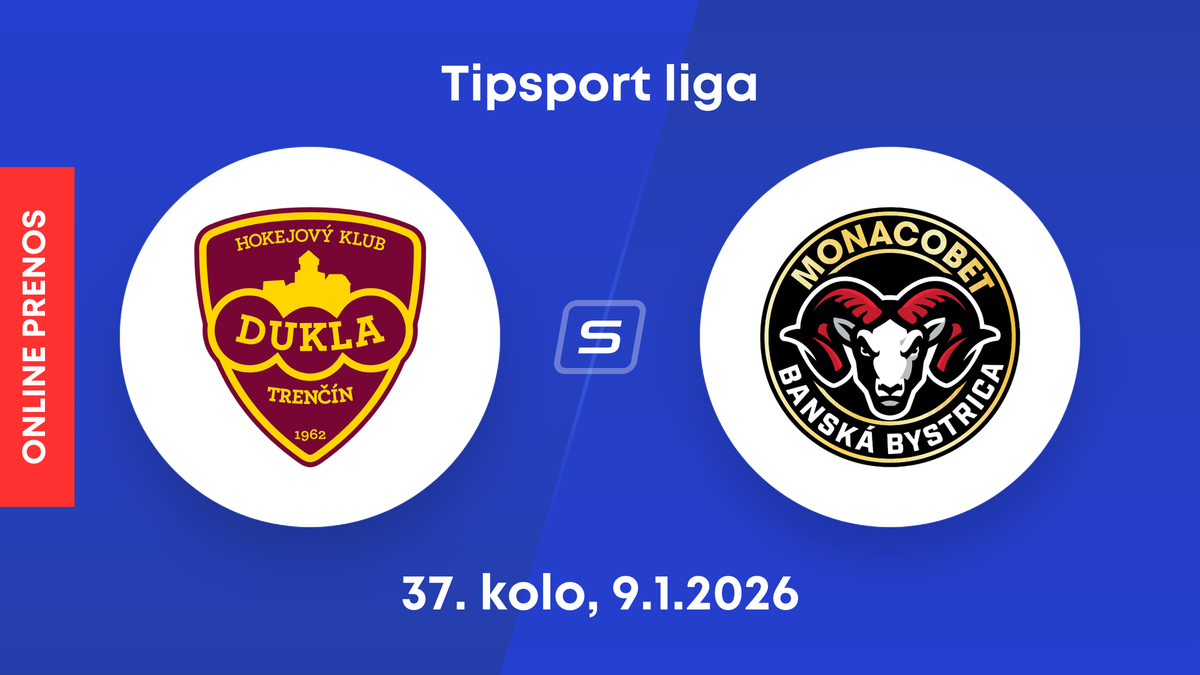 HK Dukla Trenčín - HC MONACObet Banská Bystrica: ONLINE prenos zo zápasu 37. kola Tipsport ligy.