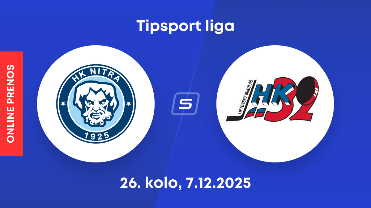 HK Nitra - Hk 32 Liptovský Mikuláš: ONLINE prenos zo zápasu 26. kola Tipsport ligy.