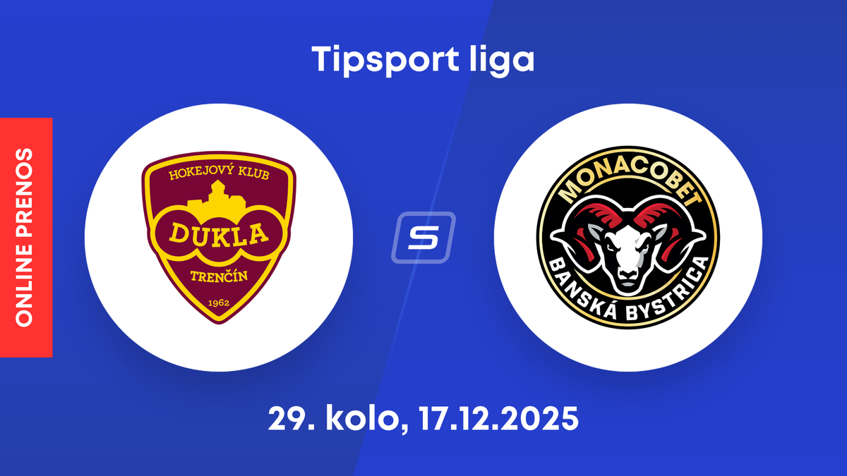 HK Dukla Trenčín - HC MONACObet Banská Bystrica: ONLINE prenos zo zápasu 29. kola Tipsport ligy.