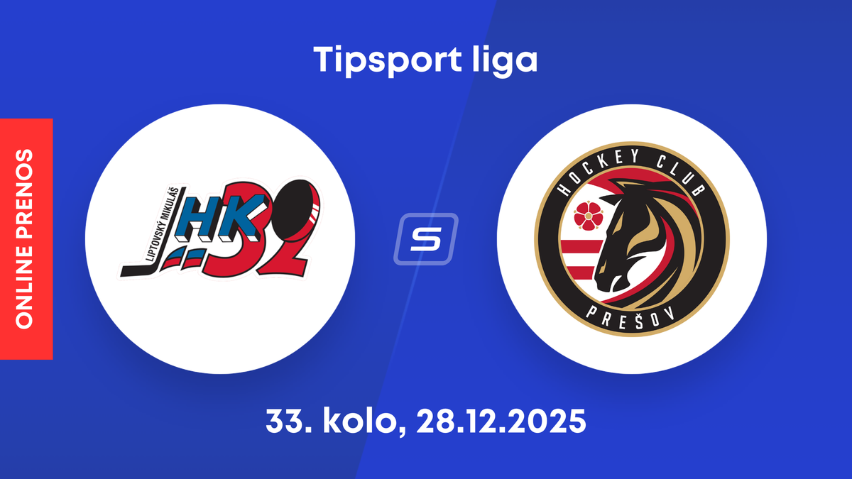 Hk 32 Liptovský Mikuláš - HC Prešov: ONLINE prenos zo zápasu 33. kola Tipsport ligy.