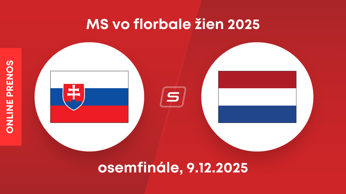 Slovensko - Holandsko: ONLINE prenos zo zápasu osemfinále na MS vo florbale žien 2025.