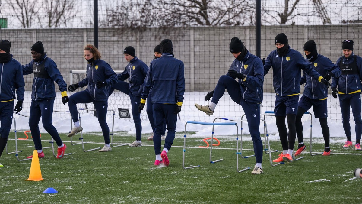 Futbalisti DAC Dunajskej Stredy počas tréningu