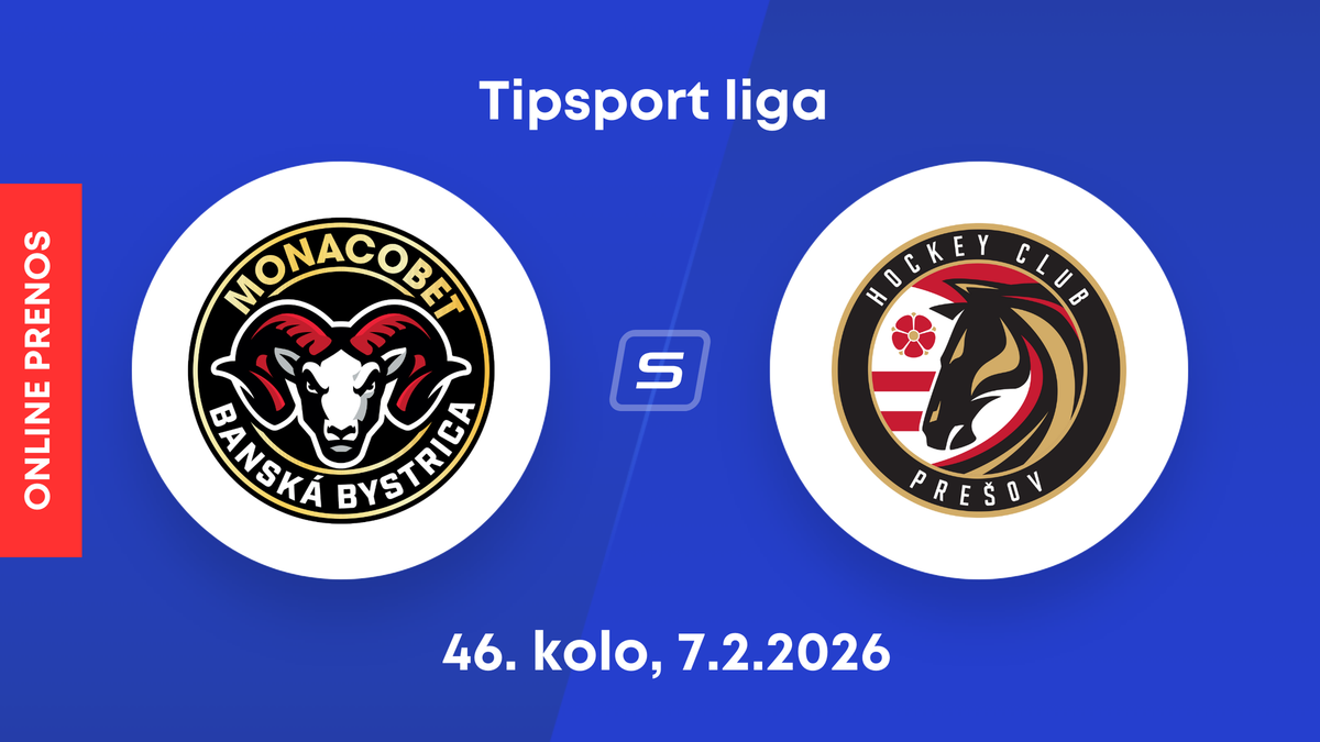 HC MONACObet Banská Bystrica - HC Prešov: ONLINE prenos zo zápasu 46. kola Tipsport ligy.