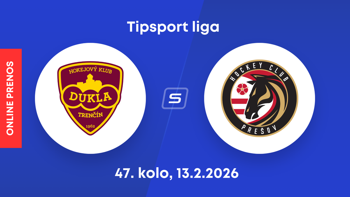 HK Dukla Trenčín - HC Prešov: ONLINE prenos zo zápasu 47. kola Tipsport ligy.