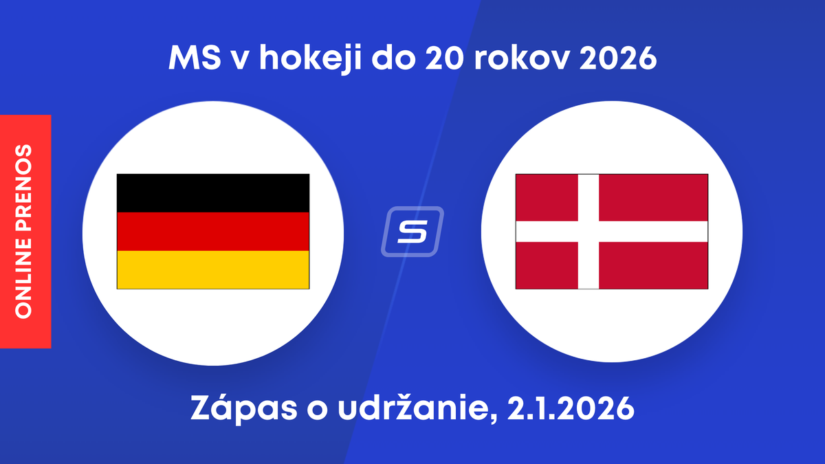 Nemecko - Dánsko, ONLINE prenos zo zápasu o udržanie sa na MS v hokeji do 20 rokov (U20).