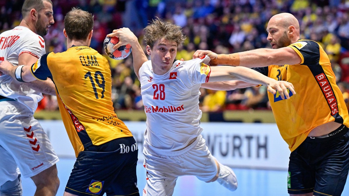 Momentka zo zápasu Švajčiarsko - Švédsko