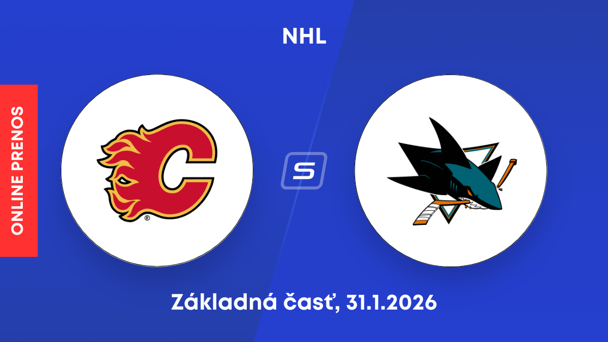 Calgary Flames - San Jose Sharks: ONLINE prenos zo zápasu NHL.