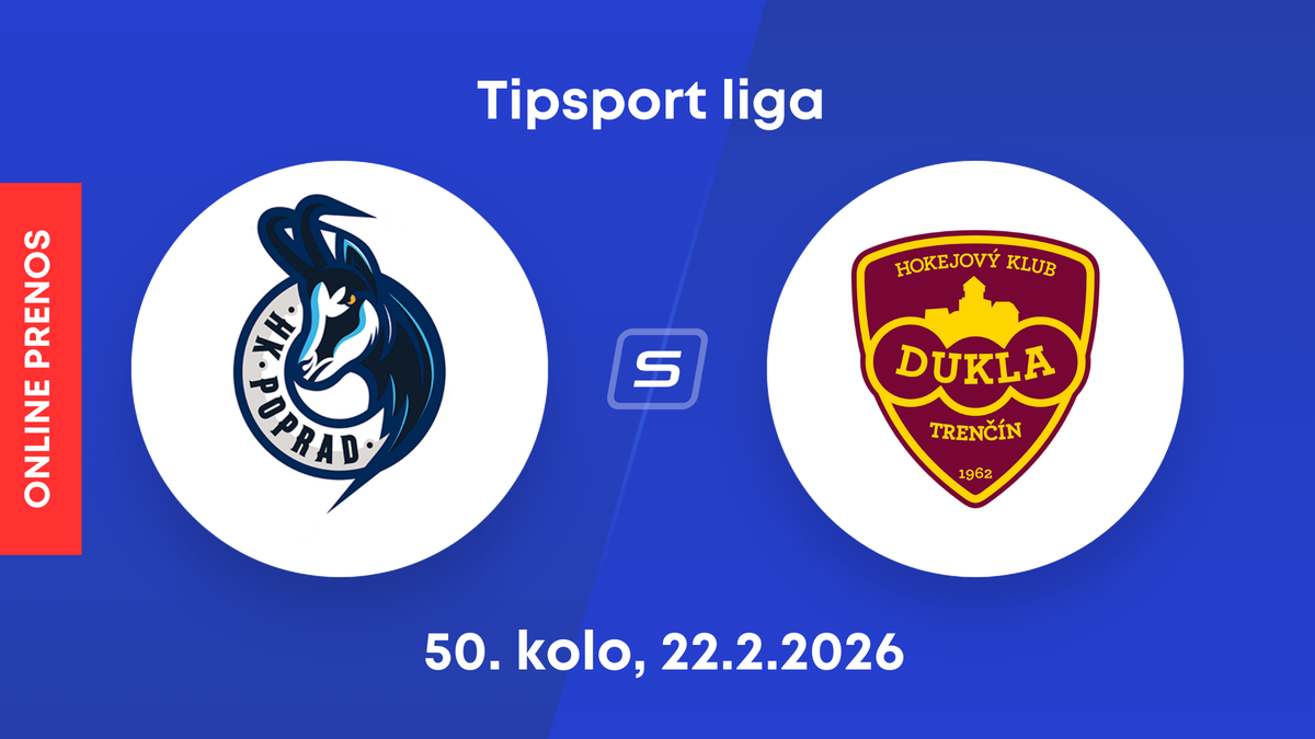 HK Poprad - HK Dukla Trenčín: ONLINE prenos zo zápasu 50. kola Tipsport ligy.