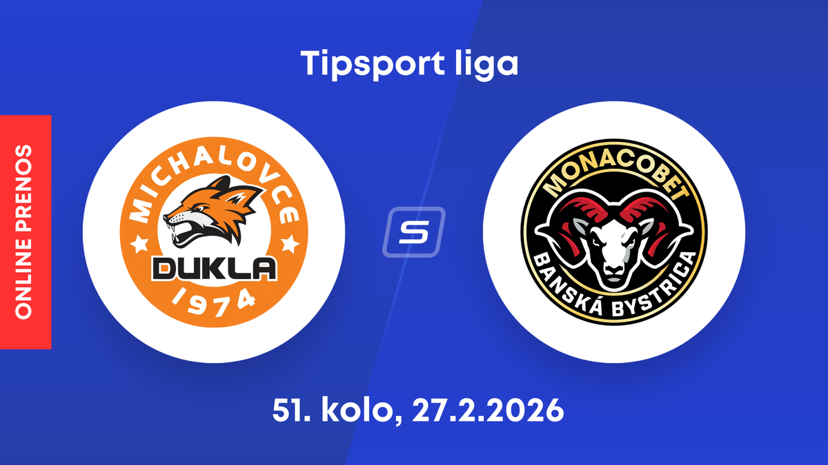 HK Dukla Michalovce - HC MONACObet Banská Bystrica: ONLINE prenos zo zápasu 51. kola Tipsport ligy.