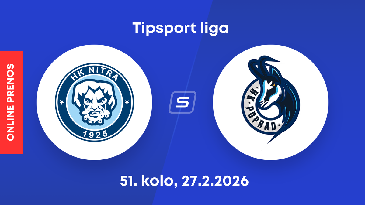 HK Nitra - HK Poprad: ONLINE prenos zo zápasu 51. kola Tipsport ligy.