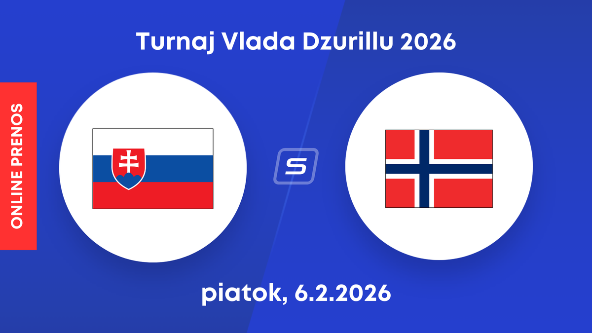 Slovensko vs. Nórsko: ONLINE prenos zo zápasu Turnaja Vlada Dzurillu hráčov do 18 rokov