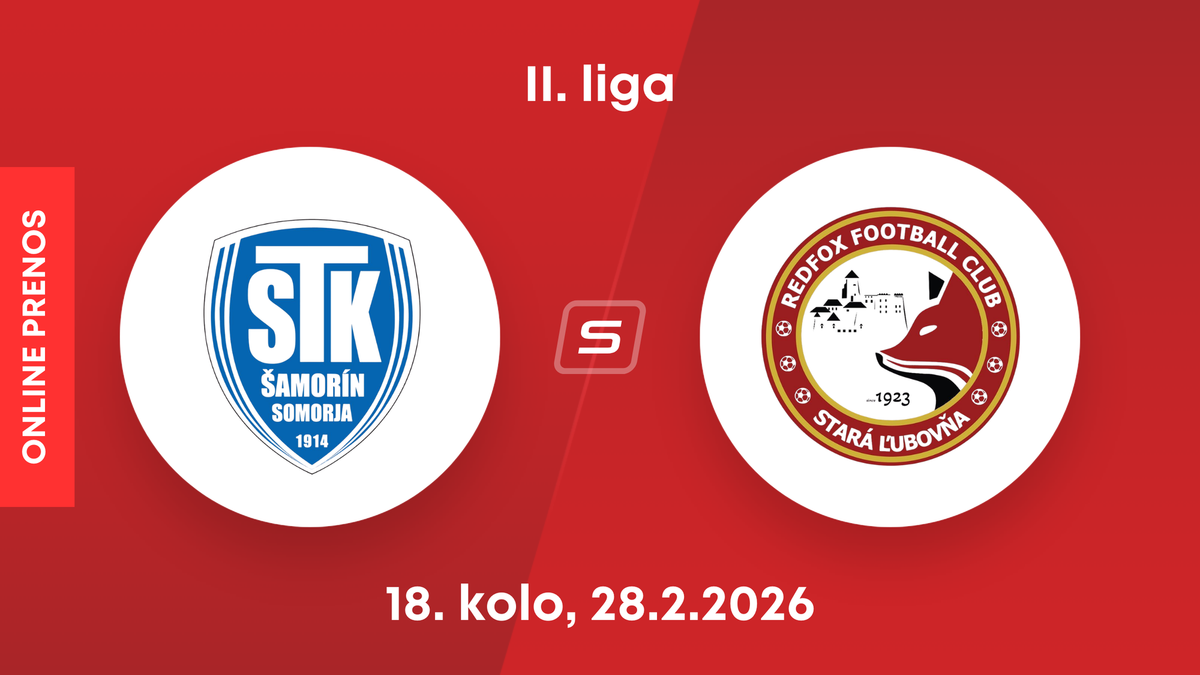 FC ŠTK 1914 Šamorín - Stará Ľubovňa Redfox Football Club: ONLINE prenos zo zápasu 18. kola II. ligy.