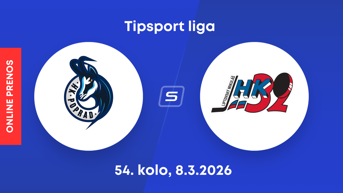 HK Poprad - Hk 32 Liptovský Mikuláš: ONLINE prenos zo zápasu 54. kola Tipsport ligy.