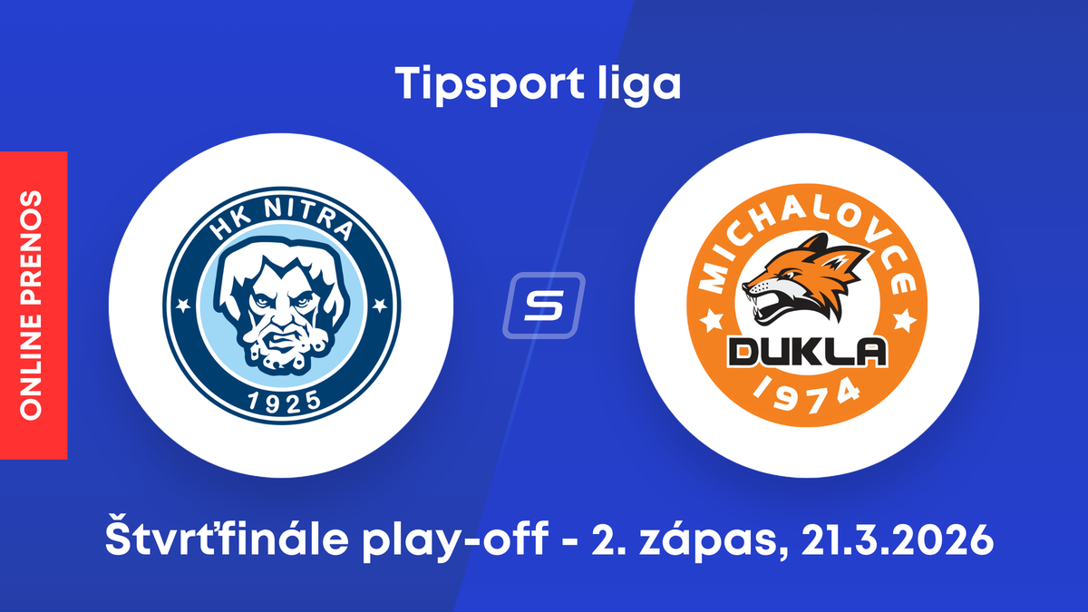 HK Nitra - HK Dukla Michalovce: ONLINE prenos z 2. zápasu štvrťfinále play-off Tipsport ligy.