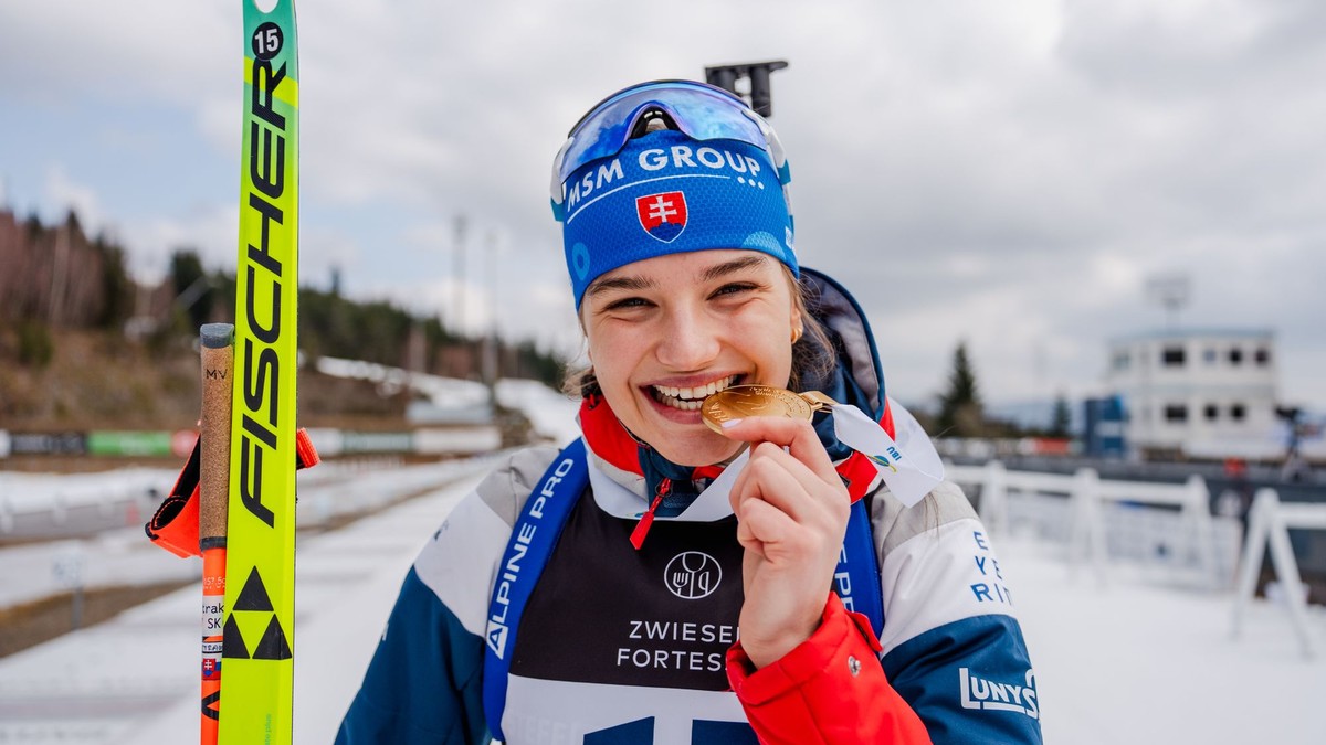 Michaela Straková získala zlatú medailu v šprinte kadetiek MS juniorov 2026.