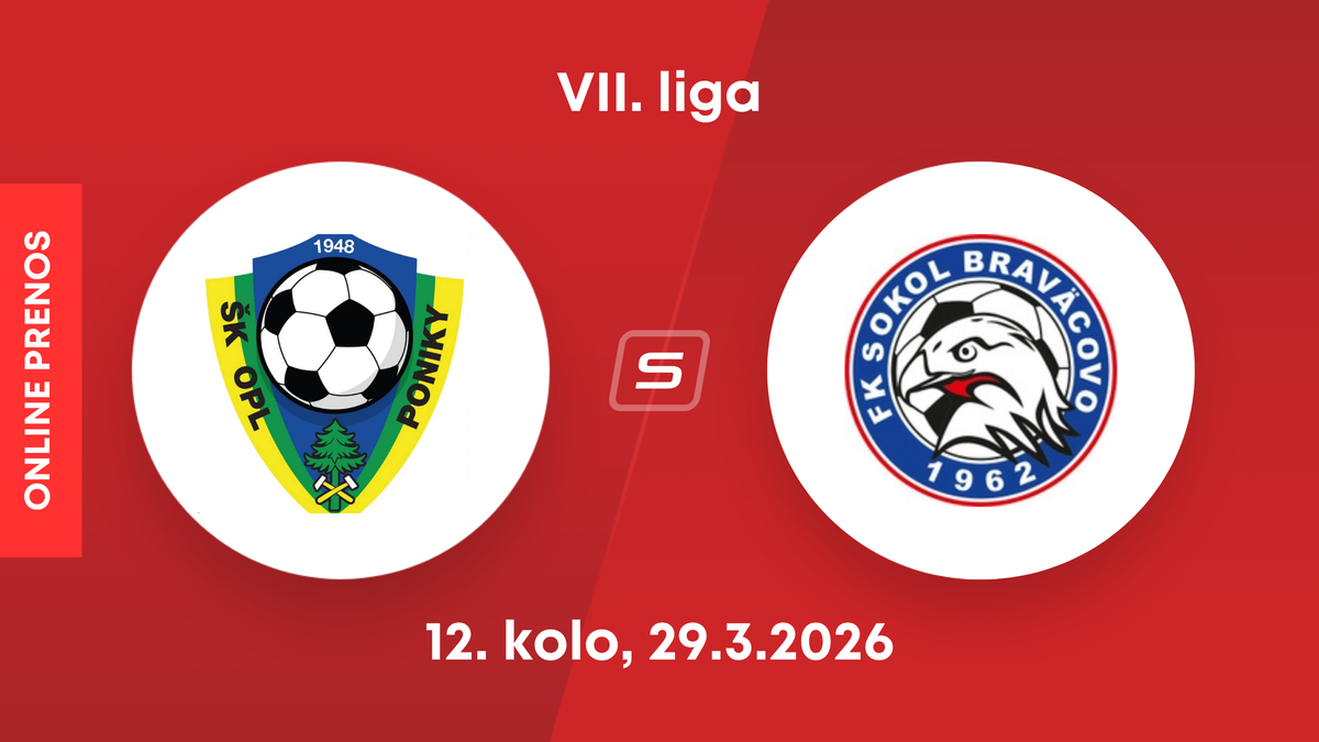 ŠK Poniky - TJ Braväcovo: ONLINE prenos zo zápasu 12. kola VII. ligy.