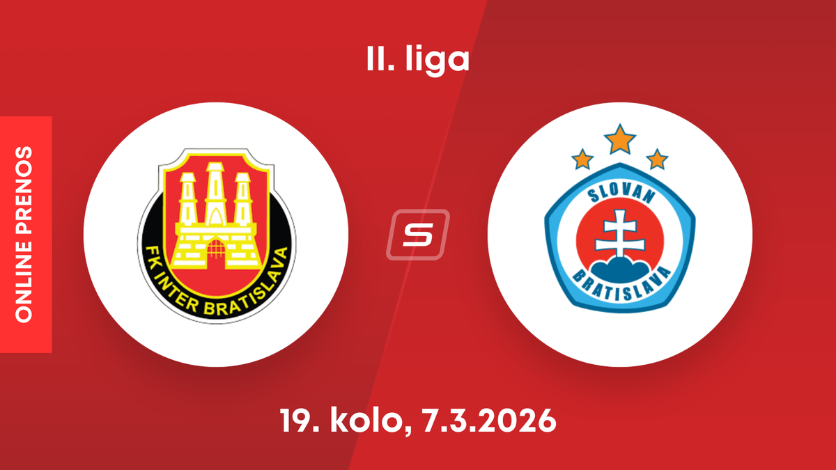 FK Inter Bratislava - ŠK Slovan Bratislava B: ONLINE prenos zo zápasu 19. kola II. ligy.