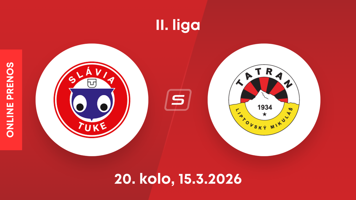 Slávia TU Košice - MFK Tatran Liptovský Mikuláš: ONLINE prenos zo zápasu 20. kola II. ligy.