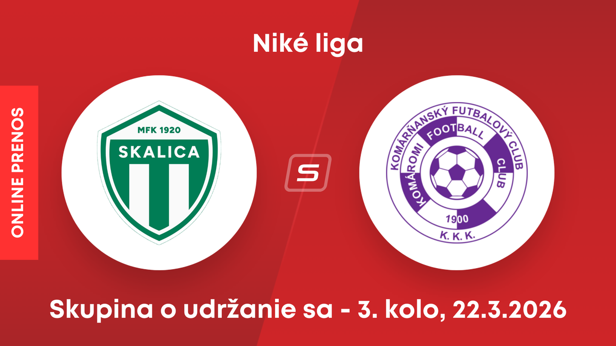 MFK Skalica - KFC Komárno: ONLINE prenos zo zápasu 3. kola skupiny o udržanie sa v Niké lige.