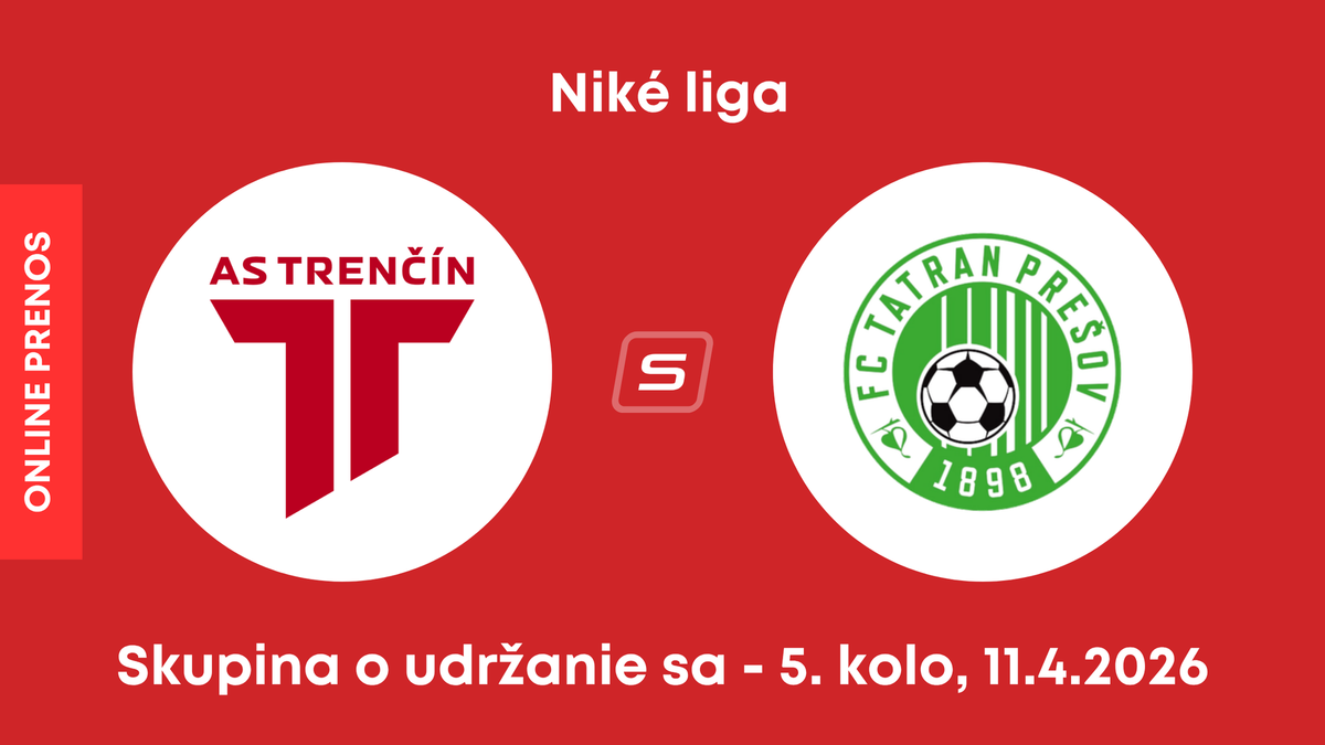 AS Trenčín - FC Tatran Prešov: ONLINE prenos zo zápasu 5. kola skupiny o udržanie sa v Niké lige.