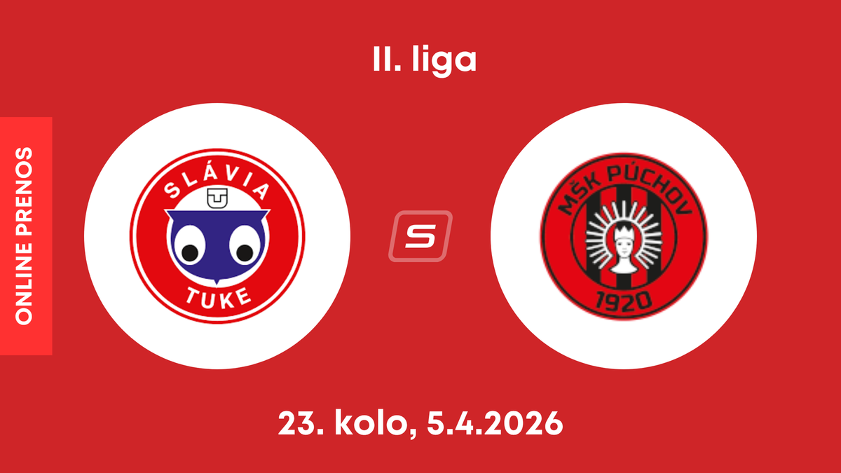 Slávia TU Košice - MŠK Púchov: ONLINE prenos zo zápasu 23. kola II. ligy.