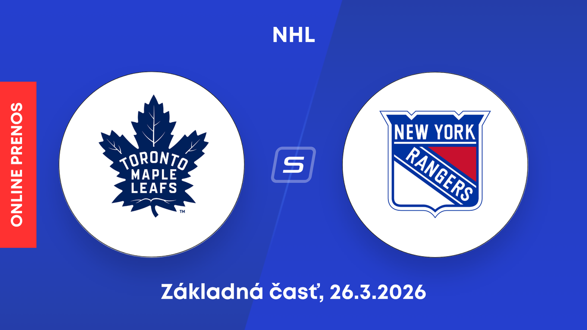 Toronto Maple Leafs - New York Rangers: ONLINE prenos zo zápasu NHL.