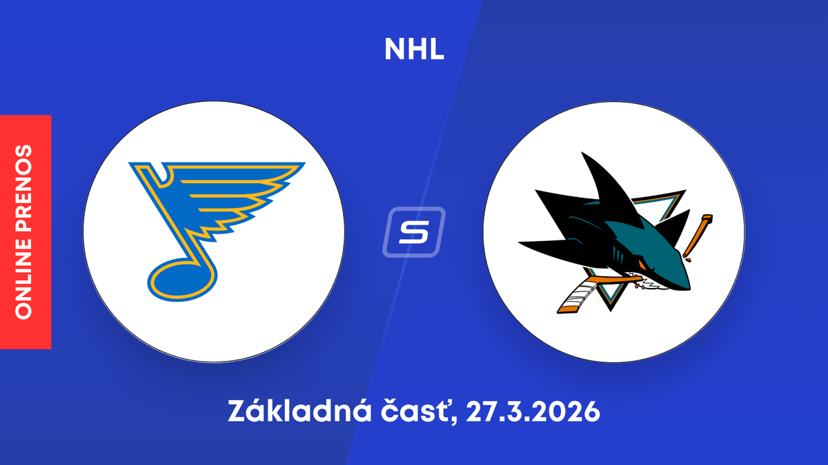 St. Louis Blues - San Jose Sharks: ONLINE prenos zo zápasu NHL.